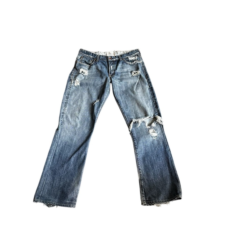 GUESS PREMIUM JEANS LIMITED EDITION HAND MADE DISTRESSED JEANS SZ 34/31